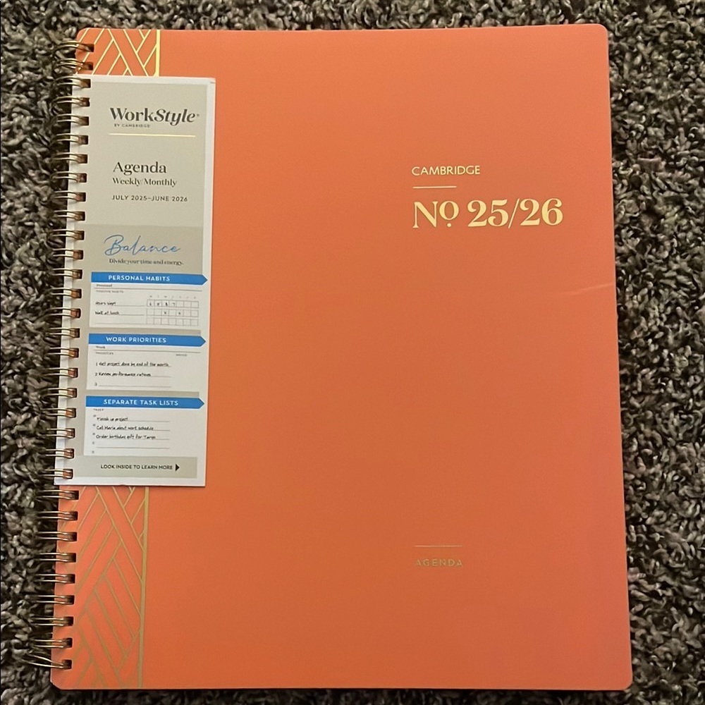 Cambridge Orange Weekly Monthly Planner